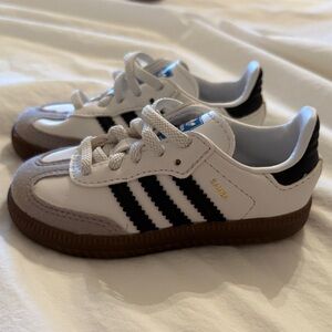 Adidas Toddler Samba White Black Sneakers